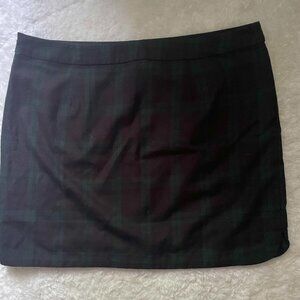 Gap black and green plaid skirt